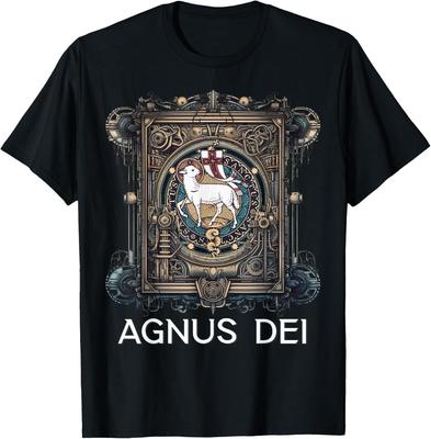 NUOVA EDIZIONE LIMITATA Agnus Dei Sanctus Messa Cattolica Tradizionale Latina T-Shirt Uomo Donna Magliette Top Top Tee