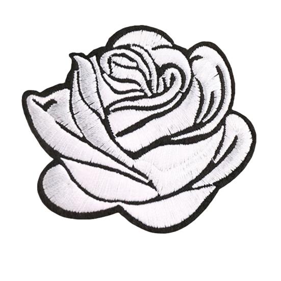 Lachepper Rose Badge Iron On Patch Decoration Flower Bag Hat Applique Clothing Accessory Accessories