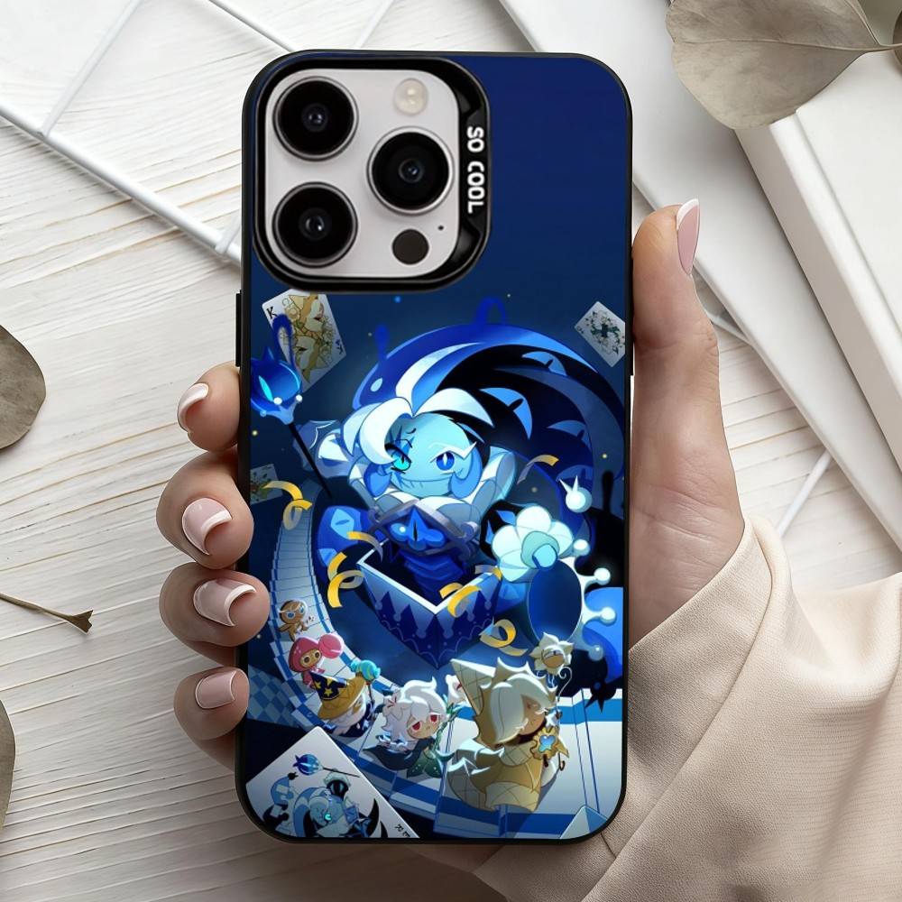 S-Shadow M-Milk C-Cookie R-Run Phone Case For iPhone17,16,15,14,13,12,11 Plus,Pro Max Black Candy Silver Plated Cover iPhoneXSMAX