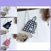 Stylish Korean Inspired Mini Backpack For Kids With Lightweight Canvas Material And Checkered Design For School And Outings