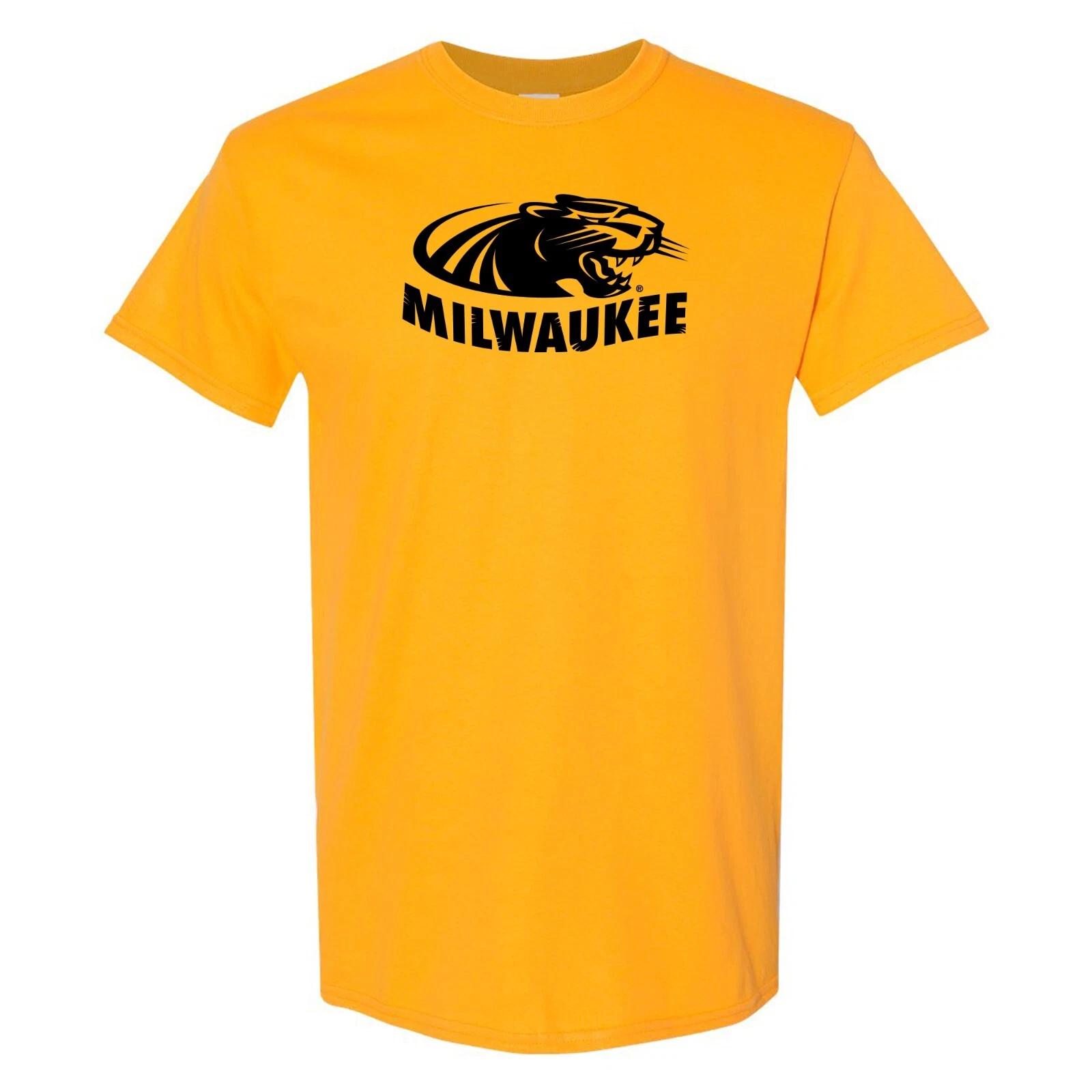 UW-Milwaukee Primary Logo - NCAA University T Shirt - Gold 2XL