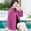 2026 New Style Petite Faux Lamb Wool Coat: Slimming, Short Button-Up for Autumn & Winter, Perfect for Middle-Aged and Elderly Women