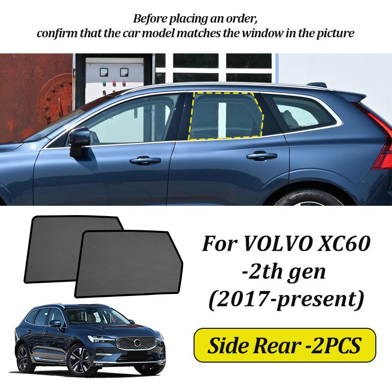 LINNUNU For VOLVO XC60 2008-2017-2025 Magenetic Car Sunshade Windshield Curtain Side  Window Sun Shade UV Protection accessories