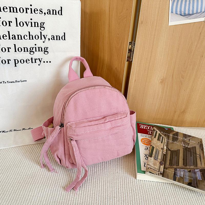 Mini Canvas Backpack Trendy Brand Niche Design Sense Small Backpack Women's Leisure Sports Cycling Bag Men's Mobile Phone Backpack