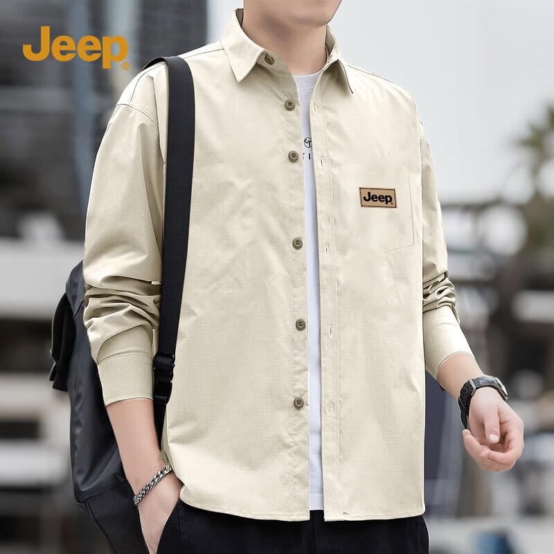 JEEP Men s Anti-Pilling Long Sleeve Casual Shirt M