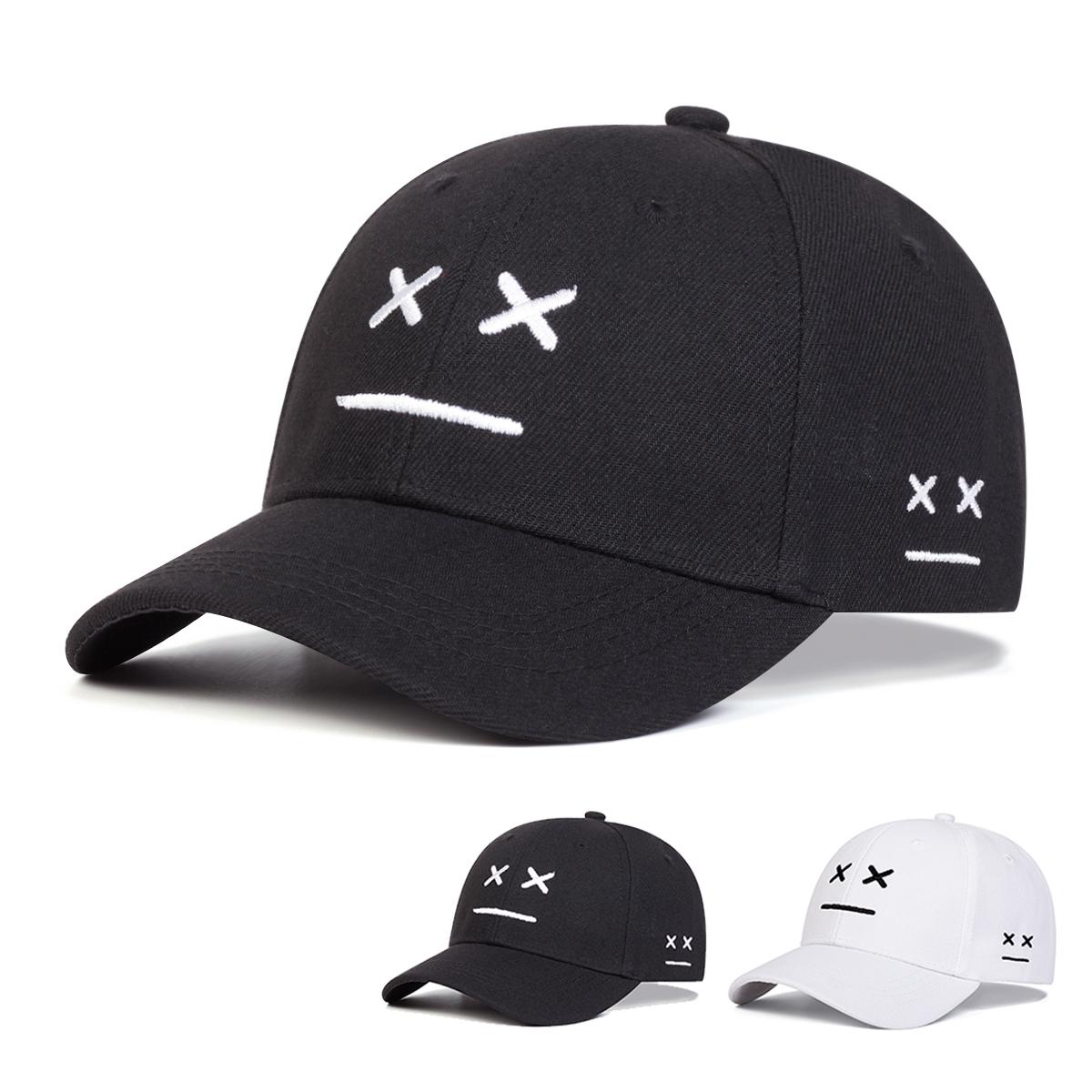 My Extreme Outdoor Activities Women's Black Children Xx Smiling Face Embroidery Baseball Caps Spring Autumn Outdoor Adjustable Casual Hats Boy Girl Travel Sunscreen Hat