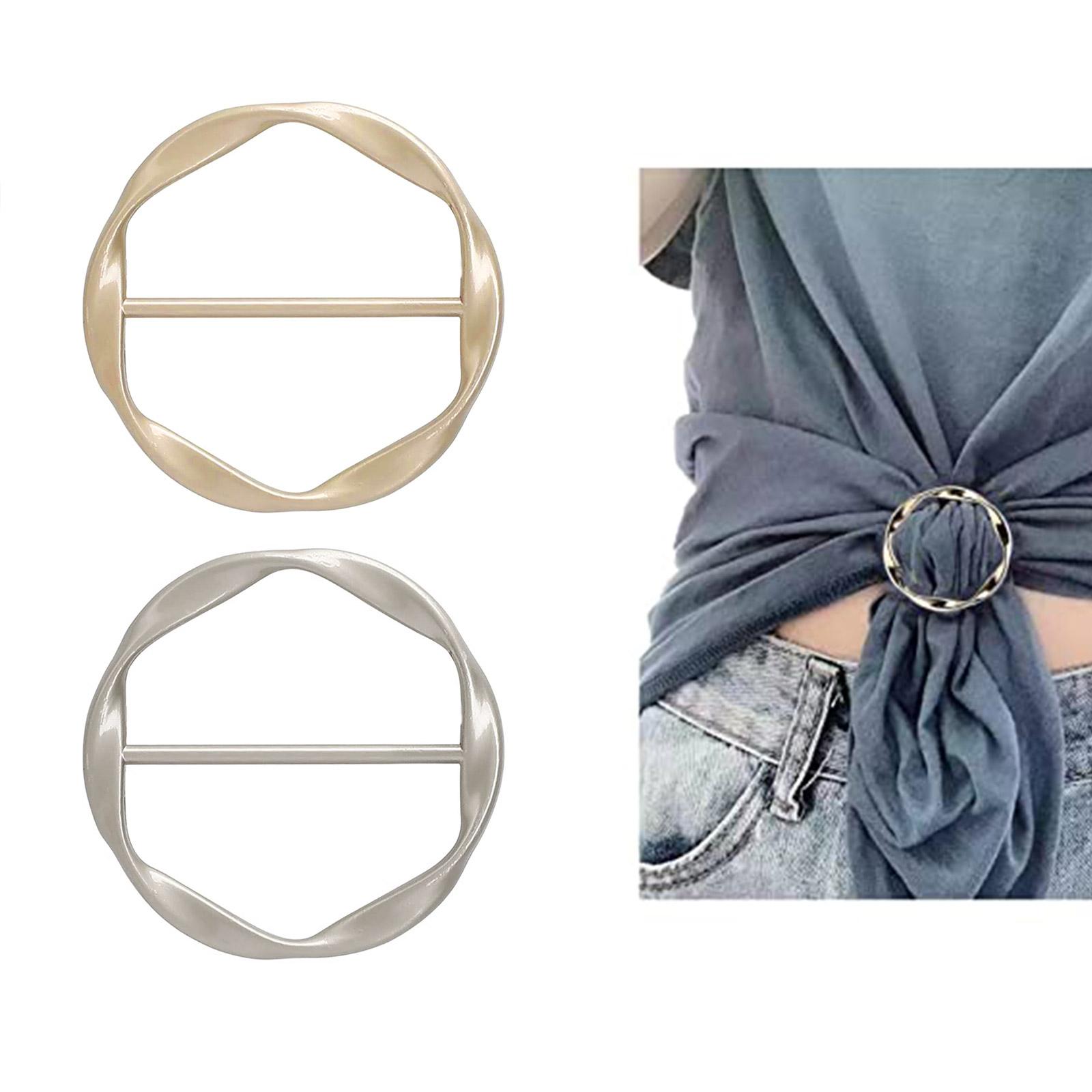 6 Stukken Sjaal Ring clip, Ornament Zijden Sjaal Gesp, Zijden Sjaalgesp, voor Dagelijkse Kleding, Bruiloften, Dansen, Feesten, Kantoren, Kerstcadeaus (Goud