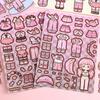 Papper Girls Dress Up Decorative Stickers Multicolor Handbook Stickers  for Kids