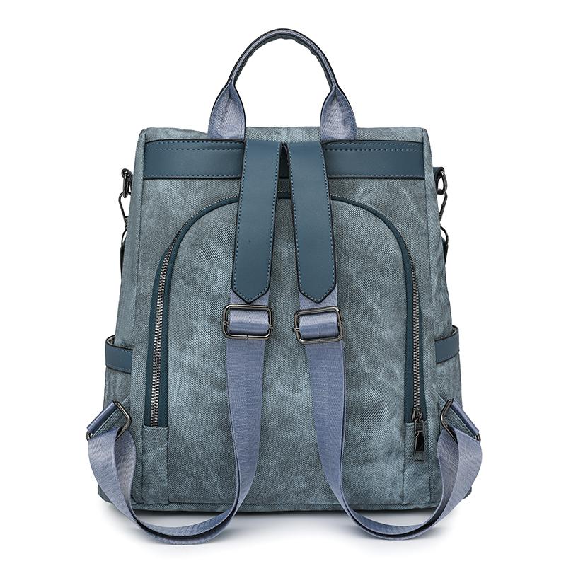 Plecak Damski Plecak o Dużej Pojemności z Miękkiej Skóry