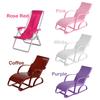 Mini Poupée Chaise de Plage Chaise Longue Pliante 1:6 Échelle Maison de Jeu Banc de Jardin Meubles de Maison de Poupée Accessoires Jouets Cadeaux