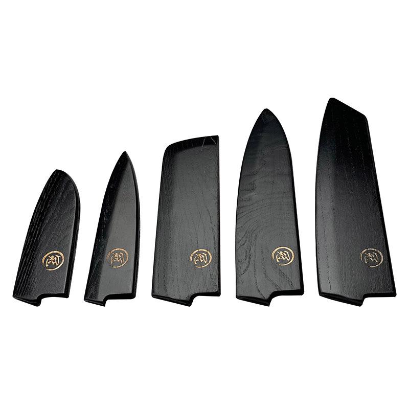 Japanese Ash Wood Magnetic Knife Sheath: Chef's, Sashimi & Santoku Knives Protective Cover Set.