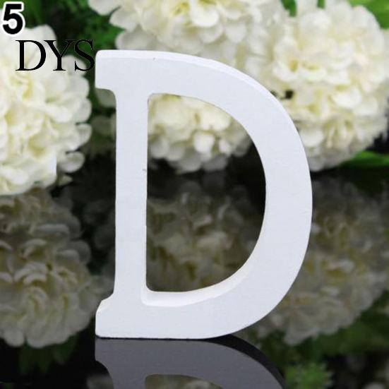 White Wooden Letter Capital Bridal Party Home Shop Name Decor Wedding Favour