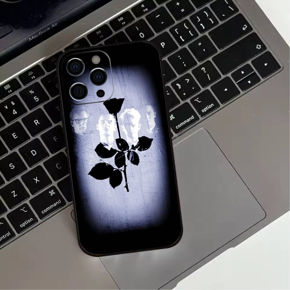 

Band D-DepecheS M-Mode Phone Case For iPhone 17,16,15,14,13,12,11 Plus,Pro Max,XS,Soft Silicone Black Cover iPhone17PRO