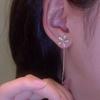 S925 Silver Needle Micro-inlaid Zircon Flower Ear Line Exquisite Light High Quality Drop Earring Star Jewelry Gifts
