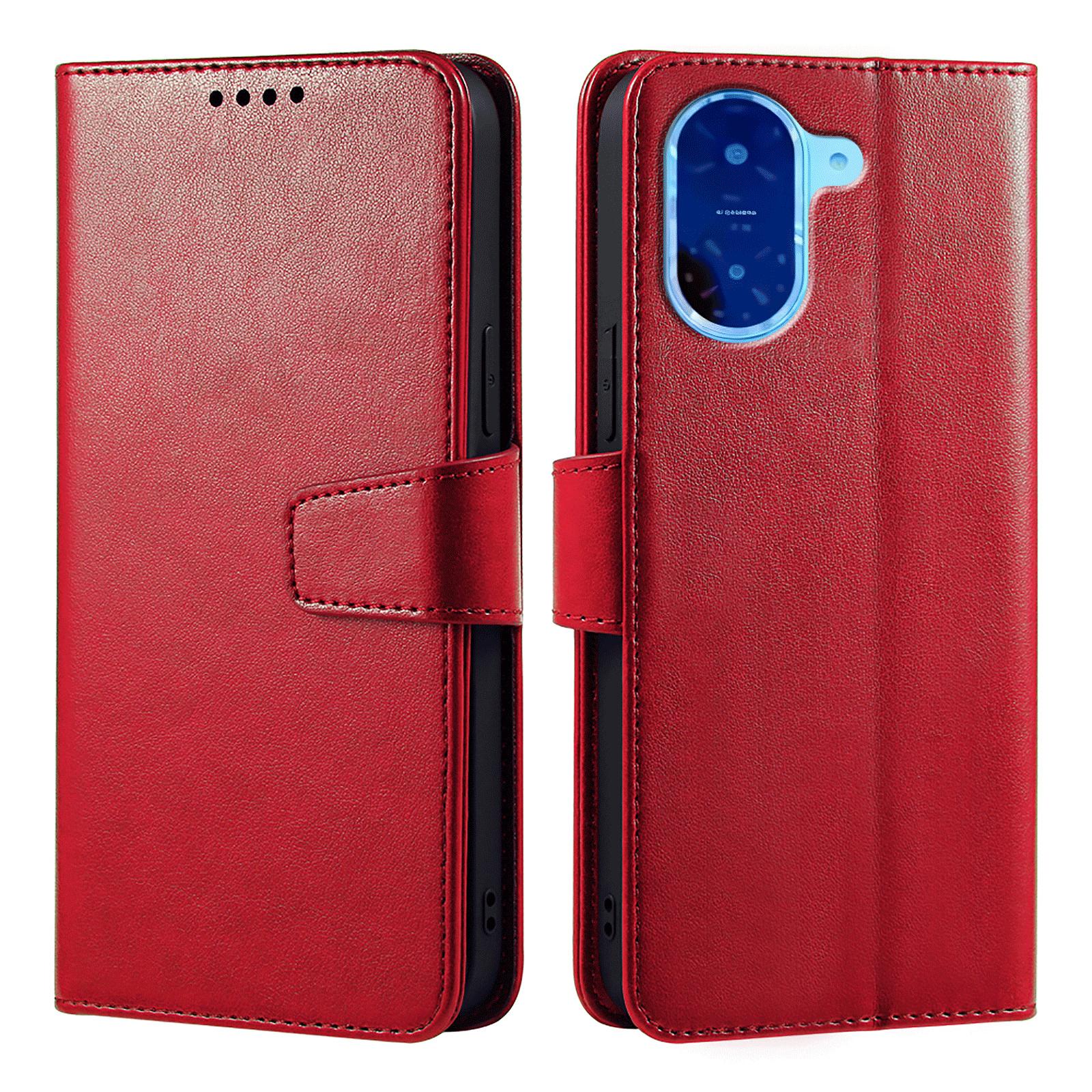 

Для Xiaomi Redmi A5 4G (171.7мм)/Чохол-підставка для Poco C71 4G з відділенням для карток, гаманець, шкіряна обкладинка для телефону Red