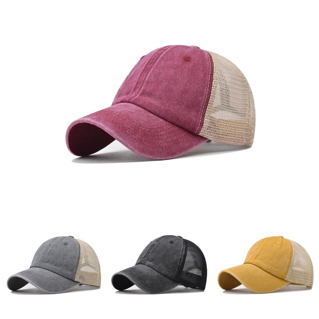 Oversized Washed Retro Cotton Baseball Cap Men Women Outdoor Breathable Sun Hat