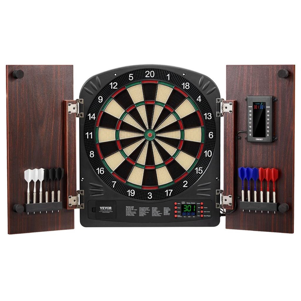 Dartboard and Cabinet Set Complete with All Accessories Easy Assembly