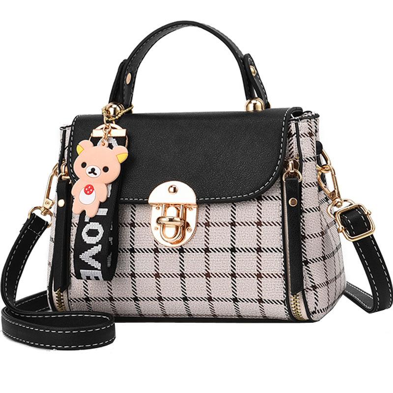 Väska med stor kapacitet Damaxelväska Crossbody-väska Liten fyrkantig väska