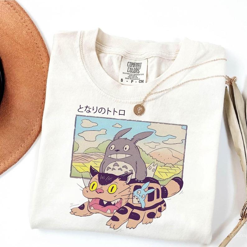 My Neighbor Totoro Shirt, , Studio Ghibli Characters, Kids Toddler Toddler Tee, Gift for Anime Lovers, Japanese Y2K Outfit 110