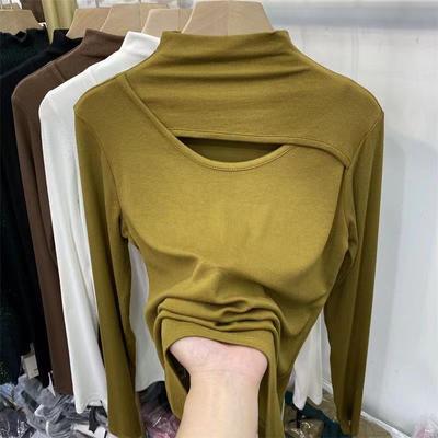 Frauen Herbst Winter High Neck Solide ColoLong Ärmel Stricken Pullover Inneren Schlanke Bodenbildung Tops