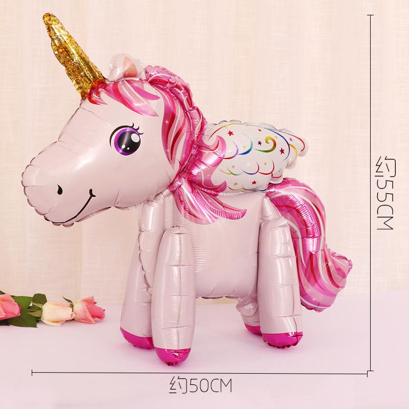 Aluminum Foil Unicorn Balloon Birthday Party Children Birthday Balloon Party Decoration Baby Full Moon Commemoration Baloon