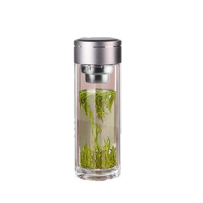 YoufuyouPai 320ml Double-Layer Glass Cup with Titanium Filter