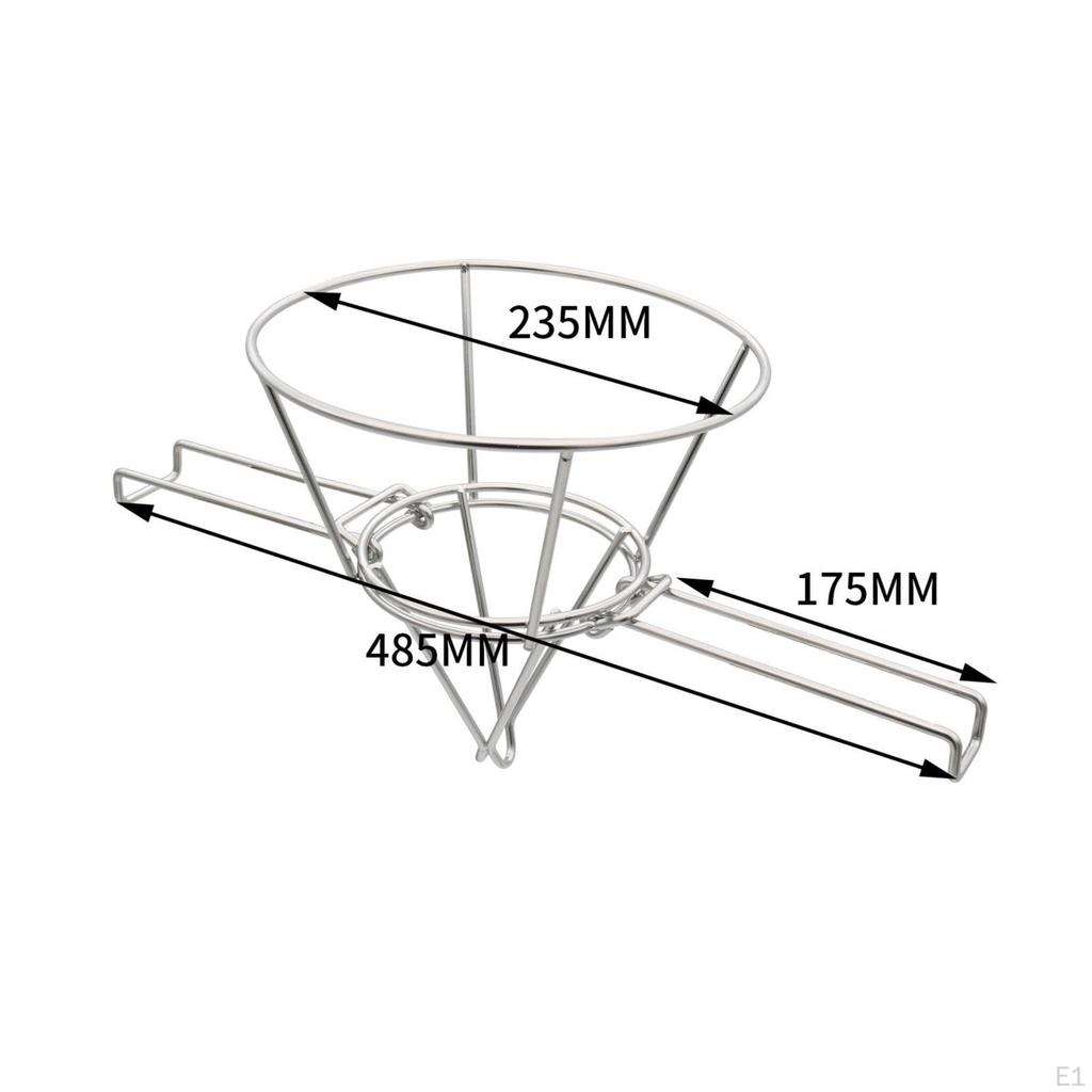 Frying Holder Stainless Steel Cone Foldable Arms Fryer Pot Support Stand for Kitchen