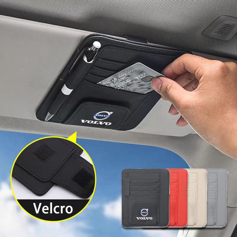 Volvo Car Sun Visor Storage Card Bag Glasses IC Card Clip Holder For XC S60 V60 C30 XC60 XC40 V70 XC90 V40 SC60 190h R V50 S90
