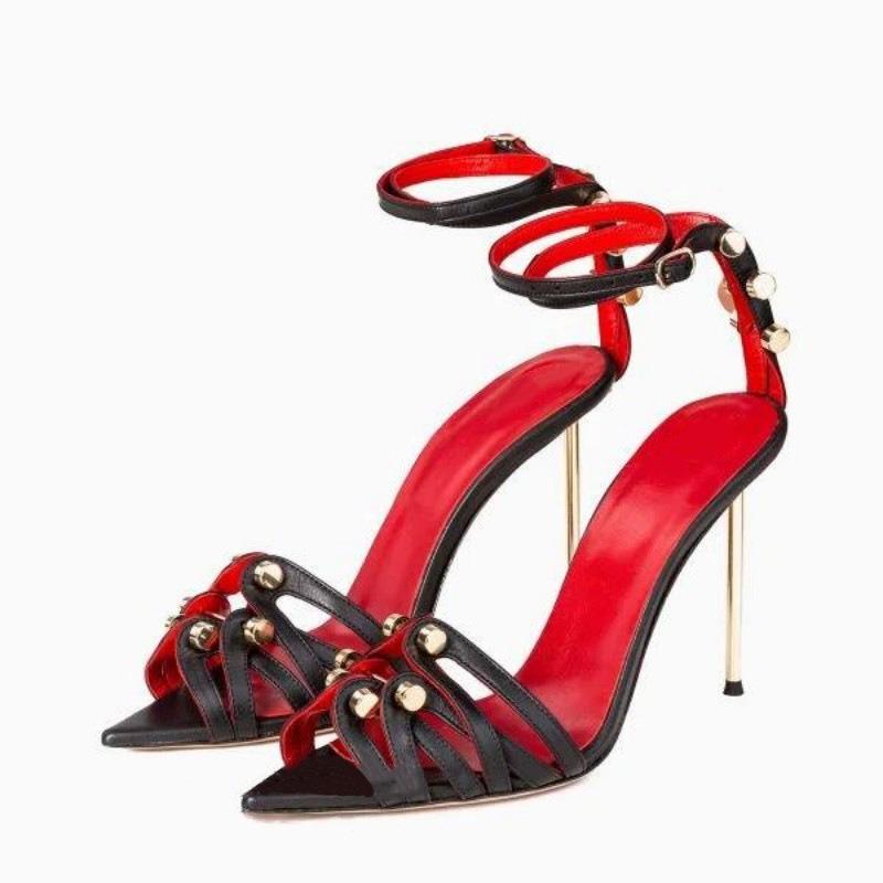 Fashion Roman Strap Slim High Heels Fashion Sandals 2024 New Women's Summer Sexy Pointed Metal Buckle Runway High Heel Sizes 35-45