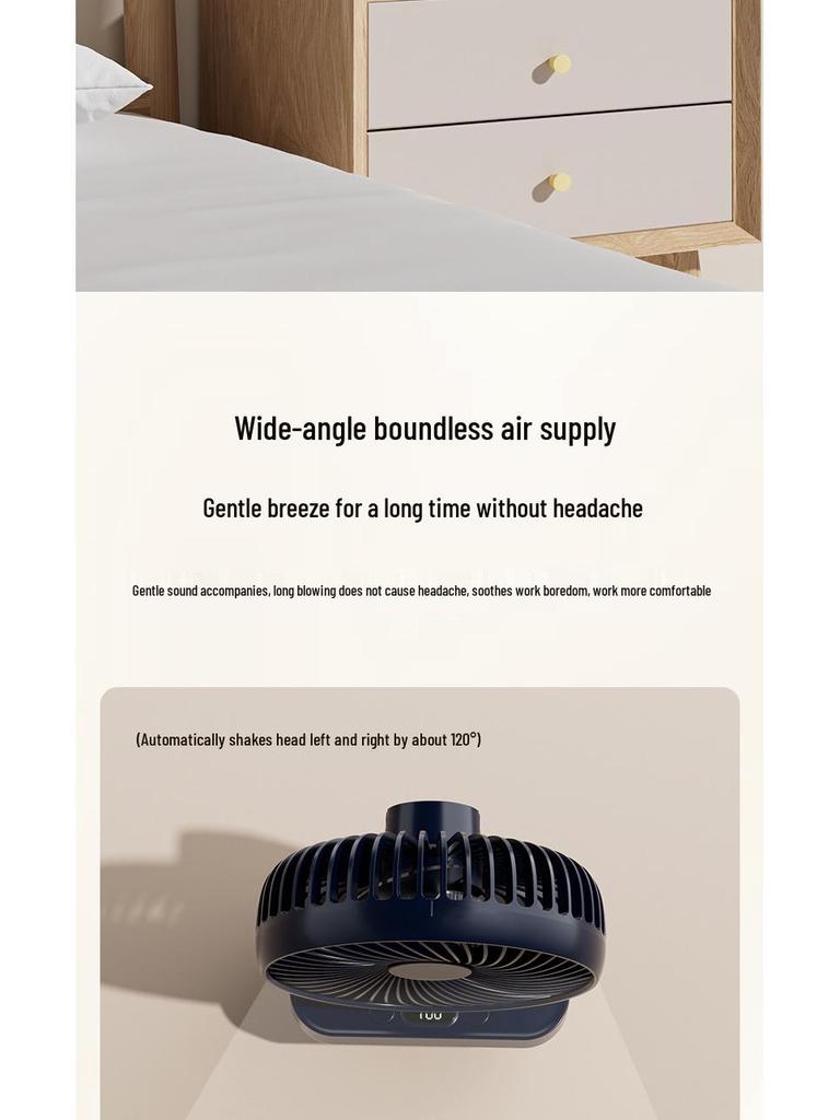 Mini USB Charging Fan with Low Noise, 4000mAh Battery, Ideal for Students and Offices