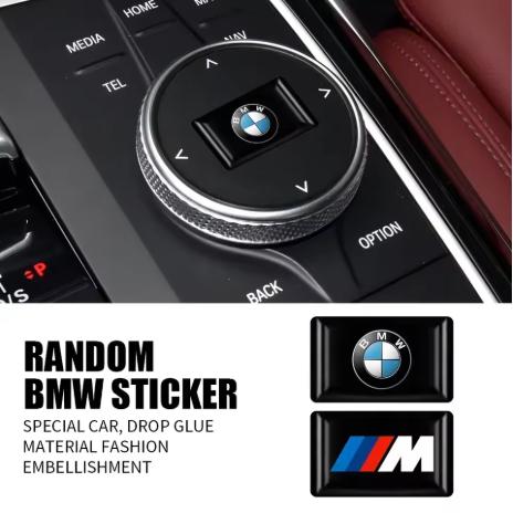 WCHT7 4pcs Car Decor Stickers Multi-size Optional For BMW M Performance M3 G20 E36 X6 G30 X3 M5 Soft Adhesive Ornament Modified Decals