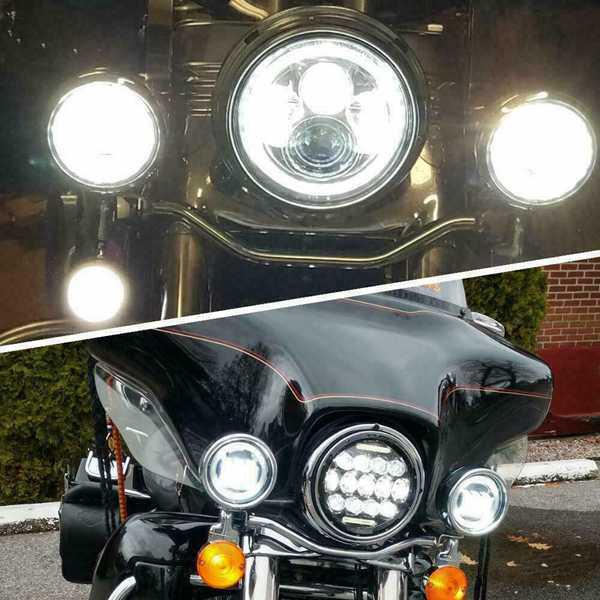 4.5" 30W LED Angel Eye Motorcycle Fog Light for Harley, Off-road Auxiliary Spotlight