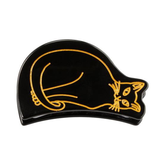 Haarkralle Cartoon-Katze Design Hinterkopf Haarspange Anti-Rutsch-Zähne Starker Halt Haifisch-Haarklammer Vielseitiges Haaraccessoire