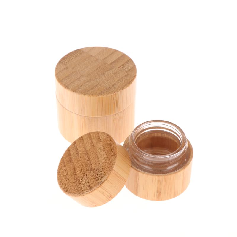 Bamboo Cream Jar Travel Container Lip Balm Jars Containers Face Lotion Container Eye Cream Sample Jars Cosmetic Container