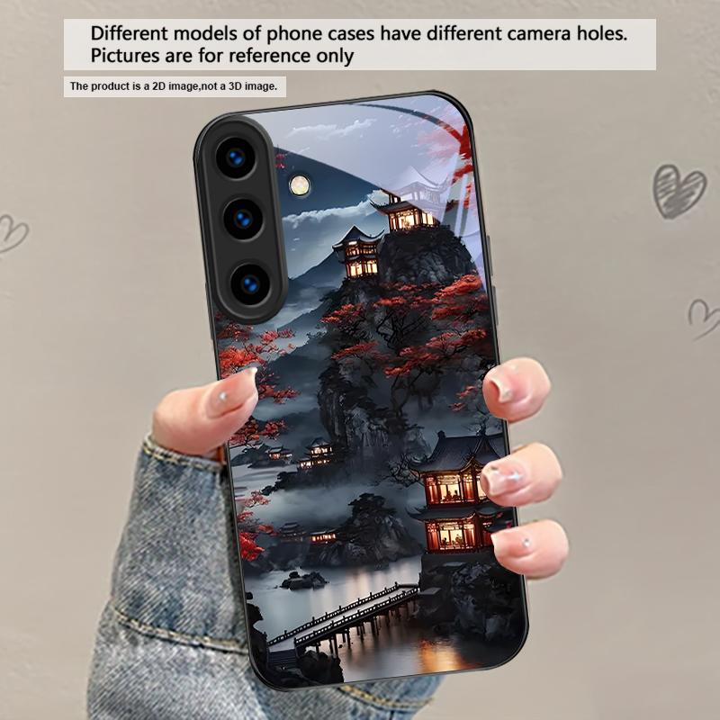 

Moonlight Fairy Trail For Samsung Galaxy S20 S21 S22 S23 Plus S24 FE S25 Ultra S26 Edge S25+ S20+ S22+ Black Glass Phone Case Galaxy S26