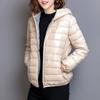 Mujer Otoño Invierno Abrigo Acolchado Con Capucha Grueso Manga Larga Cálido Color Sólido Suave Slim Fit Cierre De Cremallera Bolsillos Cardigan Señora Algodón Abrigo Chaqueta