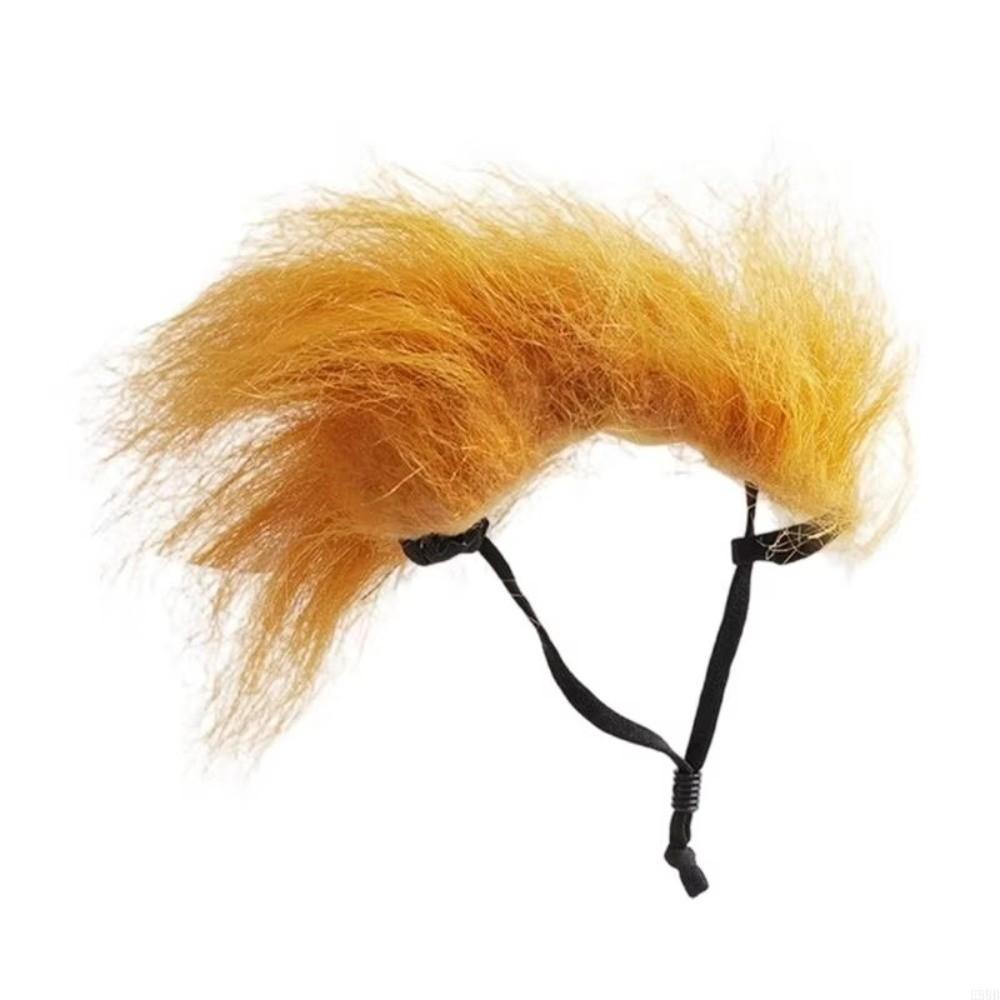 Furry Cat Yellow Wig Yellow Cat Headdress New Pet Headpiece  Festival