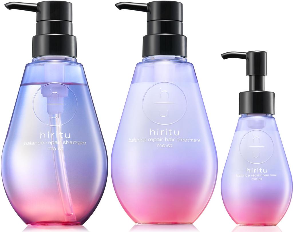 Hiritu Balance Repair Hair and Hair Milk Moist Set with PPT and Amino Cleansing Ingredients for Damage and Friction Apricot Jasmine Scented Shampoo,