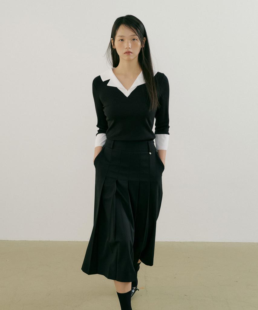 LUCIR ZU Preppy Lapel Sleeve (Black)