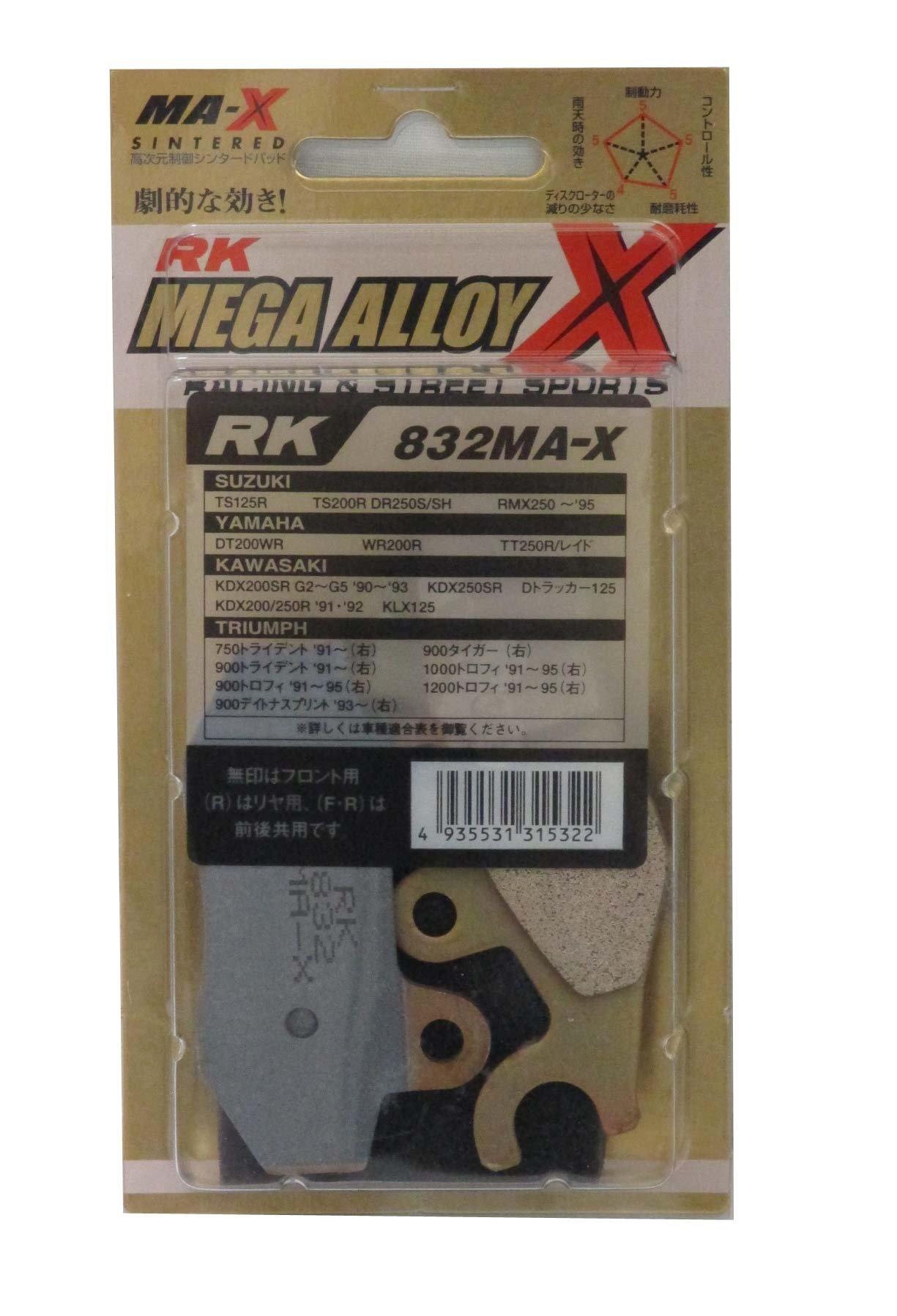 

RK 832MA-X Brake Pads Mega Alloy Yamaha TT250R/Raid (Front) for Motorcycles, Motorcycles, Motorcycles, Motorcycles, and More