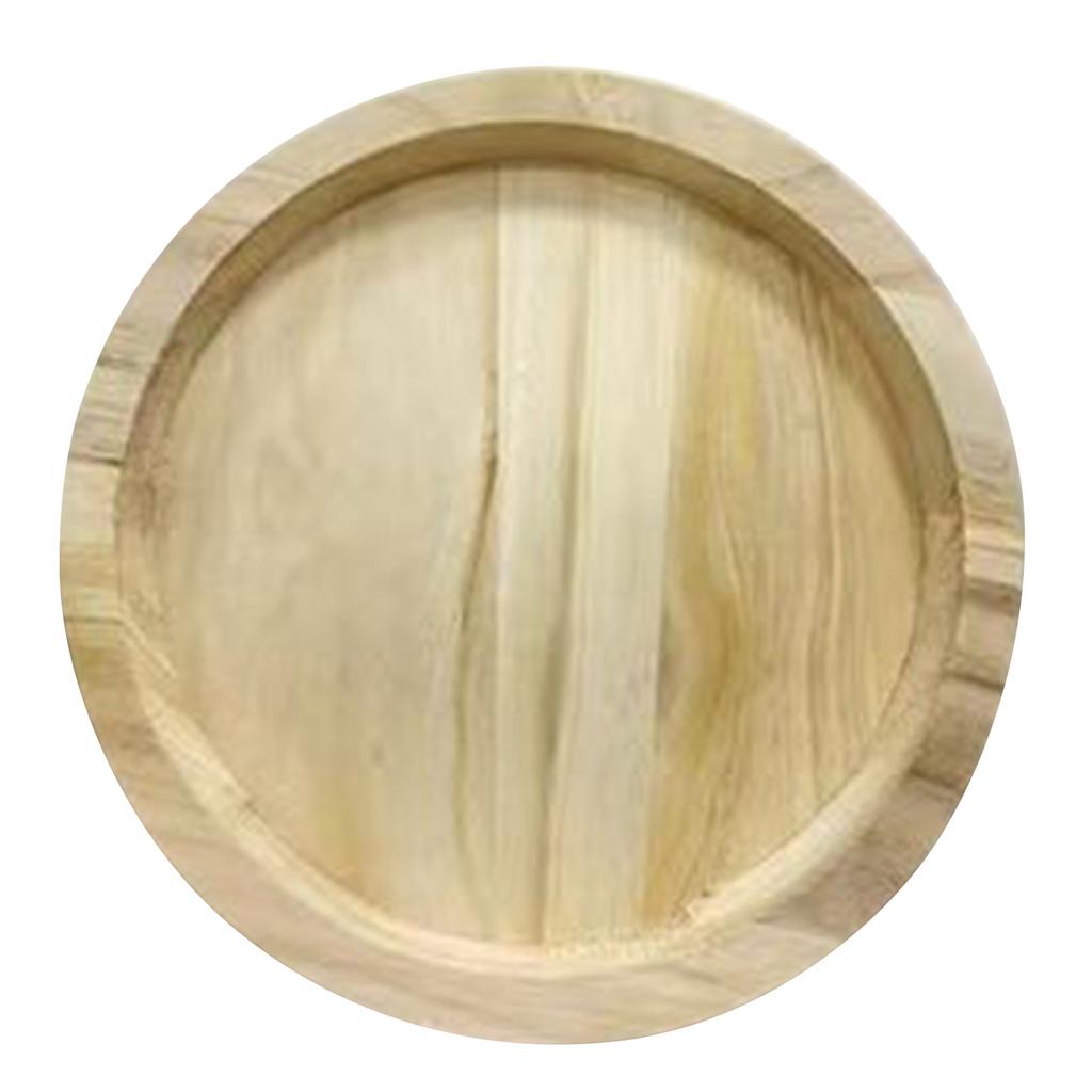 Podnos na svíčku: Kulatý Dřevěný Dekorativní Svícen Malý Stolní Středový Kousek Rustikální Dřevěný Podnos na Čajové Svíčky Pro Vánoce, Svatbu, Sál