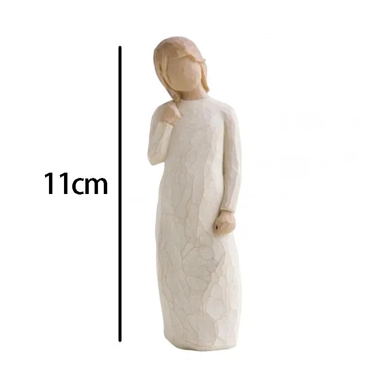 Nordic Style Figure Nativity Scene Wood Sculptures Family Ornament Family Resin Figurine Crafts Wedding Gift for Home Decoration