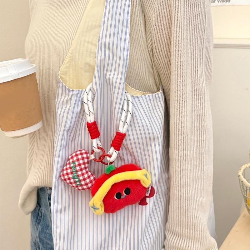 Plush Rabbit Dog Keychain Cartoon Puppy Pendant Bag Charm Lightweight Portable Accessory For Women Girls