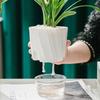 Self Watering Hydroponic Flowerpot Pots For Plants Garden Pots Double Layer Flower Pot With Water Inlet Plastic Potted Planter