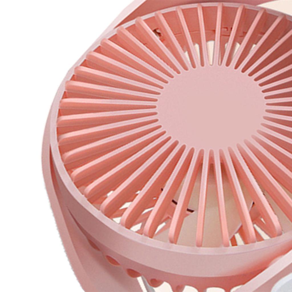 Portable Desktop Fan Mute Three Wind Speed USB Charging Small Fan for Home Office Dormitory Pink