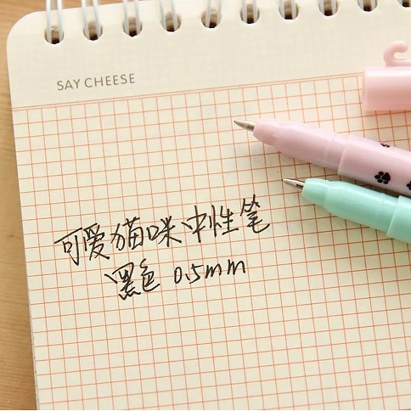 5PCS/lot Cute Multicolor Animal Lovely Cat Kitty Ball Point Pen Stationary Kids Students Kawaii Office School Writing Supplies