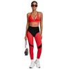 Patchwork-Farbe High-Waist Yoga & Laufen Zweiteiler