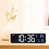 New LED Alarm Clock with Temperature Voice Control Snooze Electronic Alarm Clock Multifunctional Electronic Clock Charging Version 6625