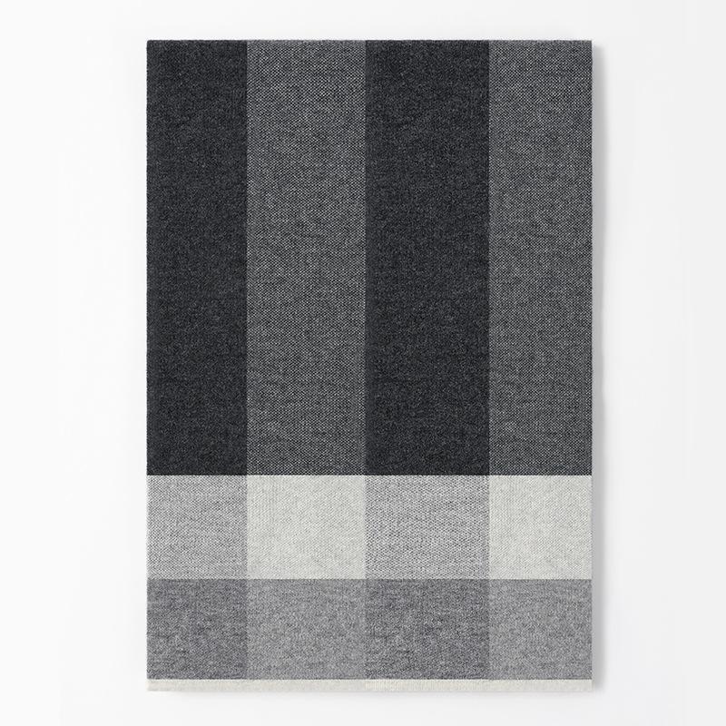 Genuine High-end Cashmere Men's Scarf Men's Winter Business Versatile Plaid Wool Warm Scarf Light Luxury