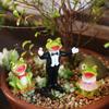 Set of 3 Frog Choir Figurines Garden Ornaments Resin Material Decorative Frog Statues for Outdoor Indoor Display